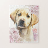 Cute Yellow Labrador Puppy Dog Legpuzzel (Verticaal)