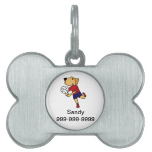 Cute Yellow Labrador Retriever die Volleyball spee Huisdieren Naamplaatje