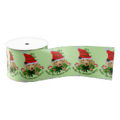 Cute Yellow Labrador Retriever Kerstmis Grosgrain Lint (Spoel)