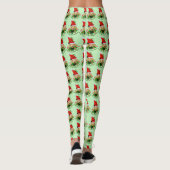 Cute Yellow Labrador Retriever Kerstmis Leggings (Achterkant)