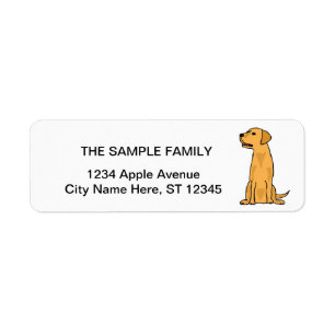 Cute Yellow Labrador Retriever Puppy Dog Art Etiket