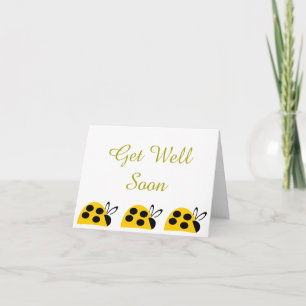 Cute Yellow Ladybug krijg snel goed Kaart