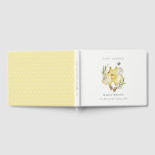 Cute Yellow Leafy Foliage Baby shower Gastenboek (Volledig)