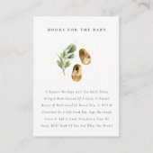 Cute Yellow Leafy Shoes Books for Baby shower Informatiekaartje (Voorkant)