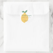 Cute Yellow Lemon Baby shower Ronde Sticker (Tas)