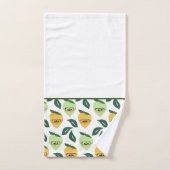 Cute yellow lemon cartoon grappige illustratie bad handdoek (Handdoek)