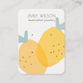 Cute Yellow Lemon Fruity Citrus 2 Earling Display Visitekaartje (Voorkant)