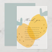 Cute Yellow Lemon Fruity Citrus Bright Baby shower Bedankkaart (Voorkant / Achterkant)