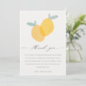 Cute Yellow Lemon Fruity Citrus Bright Baby shower Bedankkaart (Staand voorkant)