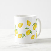 Cute yellow lemon waterverf fruit koffiemok (Voorkant rechts)