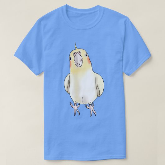 Cute Yellow Lutino Cockatiel T-shirt (Design voorkant)