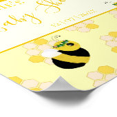 Cute Yellow mammie to bee Baby shower Welcome Poster (Hoek)