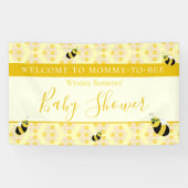Cute Yellow mammie to bee Baby shower Welcome Spandoek (Horizontaal)