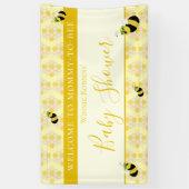 Cute Yellow mammie to bee Baby shower Welcome Spandoek (Verticaal)