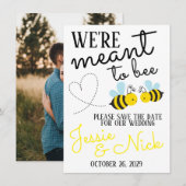 Cute Yellow Meant om de datum op te slaan Kaart (Voorkant / Achterkant)