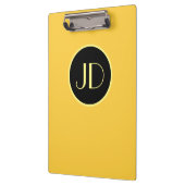 Cute Yellow Monogram met gele tekst Klembord (Links)