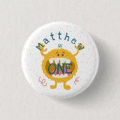 Cute Yellow Monster Ronde Button 3,2 Cm (Voorkant)