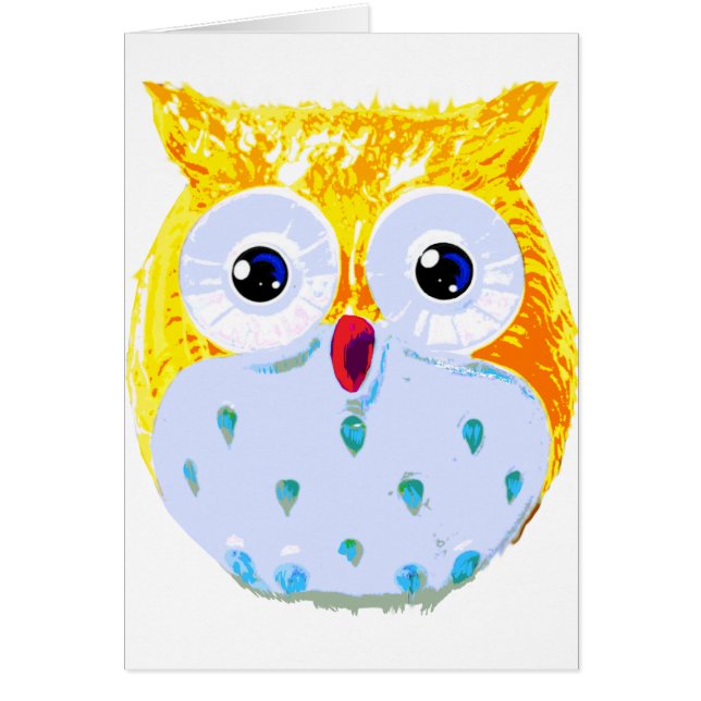 Cute Yellow Owl (Voorkant)