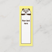 Cute yellow panda bladwijzer memo mini visitekaartje (Voorkant)