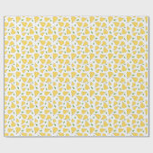 Cute Yellow Pear Pattern Cadeaupapier (Vlak)