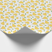 Cute Yellow Pear Pattern Cadeaupapier (Hoek)