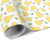 Cute Yellow Pear Pattern Cadeaupapier (Rol Hoek)