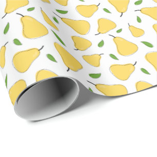 Cute Yellow Pear Pattern Cadeaupapier