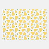 Cute Yellow Pear Pattern Inpakpapier Vel (Voorkant)