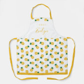 Cute yellow pineappel gepersonaliseerd kookpron schort (Voorkant)