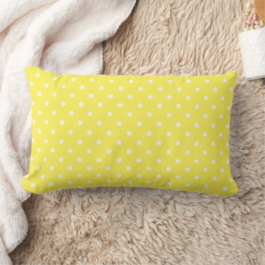 Cute Yellow Polka Dots Pattern Kussen (Deken)