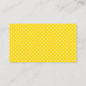 Cute Yellow Polkadot Maid House CleanService Visitekaartje (Achterkant)