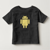 Cute Yellow Robot Kinder Shirts (Voorkant)