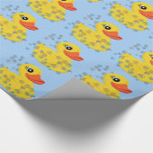 Cute Yellow Rubber Duck Cadeaupapier (Hoek)