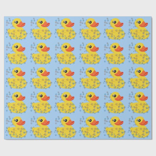 Cute Yellow Rubber Duck Cadeaupapier (Vlak)