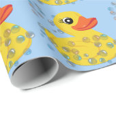 Cute Yellow Rubber Duck Cadeaupapier (Rol Hoek)