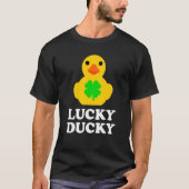 Cute Yellow Rubber Duck Four Leaf C St Patrick's D T-shirt (Voorkant)