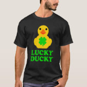Cute Yellow Rubber Duck Four Leaf C St Patrick's D T-shirt (Voorkant)