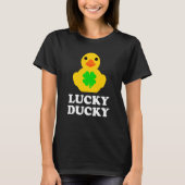 Cute Yellow Rubber Duck Four Leaf C St Patrick's D T-shirt (Voorkant)