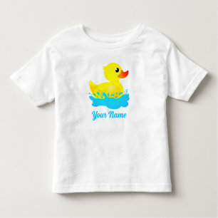 Cute Yellow Rubber Duck Splashing about Kinder Shirts