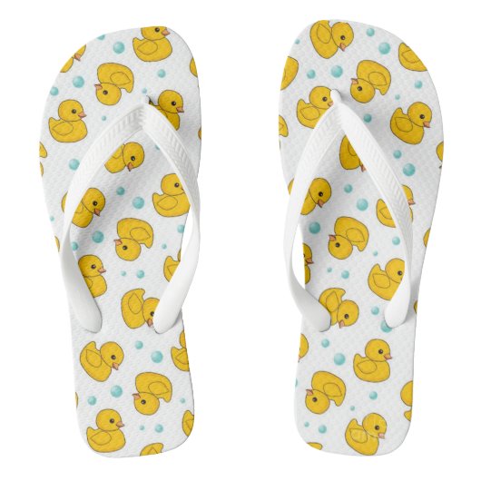 Cute Yellow Rubber Duck Teenslippers (Voetbed)