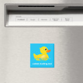 Cute Yellow Rubber Duck w custom ducking text Magneet (Insitu (Vaatwasser))