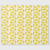 Cute Yellow Rubber Duck Wrapping Paper Cadeaupapier (Vlak)