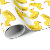 Cute Yellow Rubber Duck Wrapping Paper Cadeaupapier (Rol Hoek)