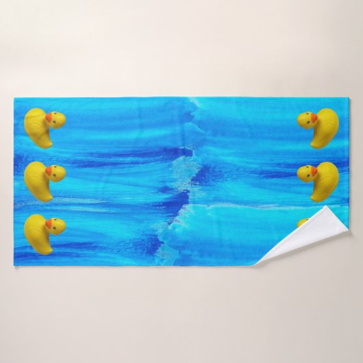 Cute Yellow Rubber Ducky Bad Handdoek (Badhanddoek)