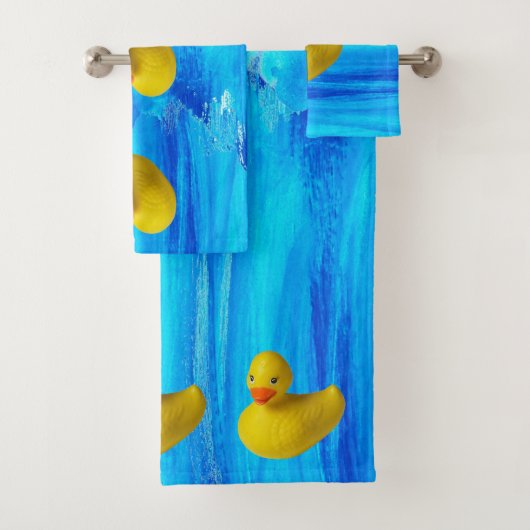 Cute Yellow Rubber Ducky Bad Handdoek (Insitu)
