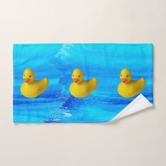 Cute Yellow Rubber Ducky Bad Handdoek (Handdoek)