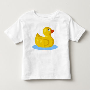 Cute Yellow Rubber Ducky Cartoon Duck Swimming Kinder Shirts