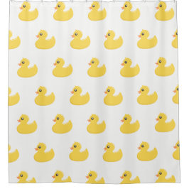 Cute Yellow Rubber Ducky Showgordijn Douchegordijn