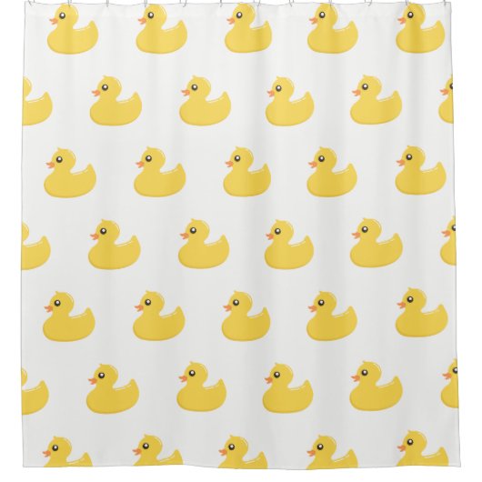 Cute Yellow Rubber Ducky Showgordijn Douchegordijn (Voorkant)