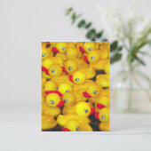 Cute yellow rubberkokers briefkaart (Staand voorkant)